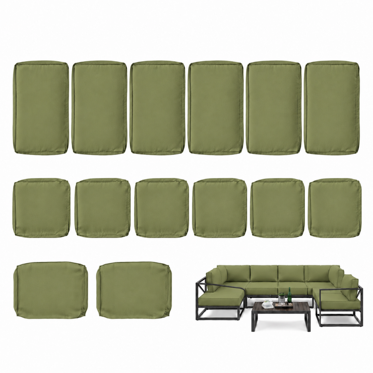 14 piece patio cushion covers set-Kimunuk