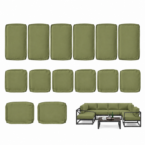 14 piece patio cushion covers set-Kimunuk