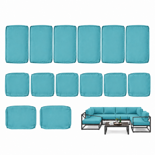 14 piece patio cushion covers set-Kimunuk