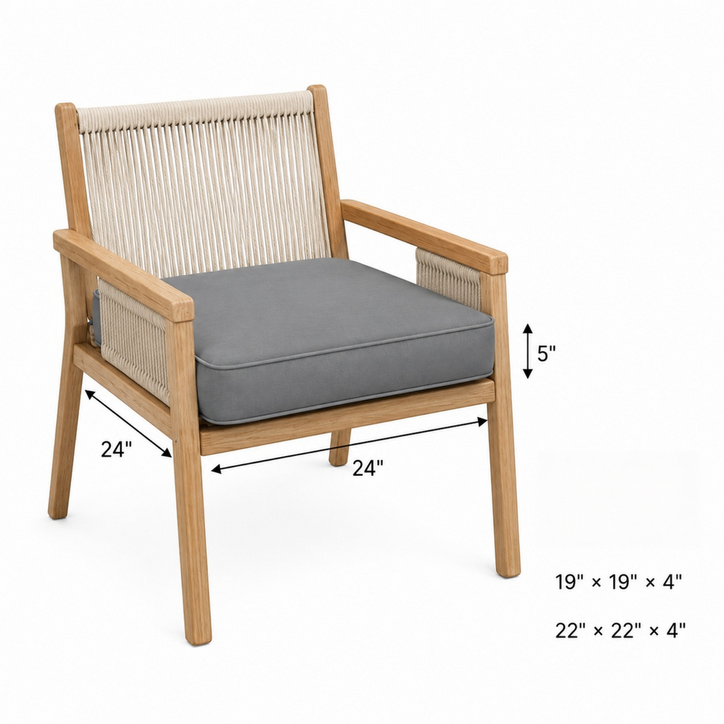 Outdoor chair cushion seat szie