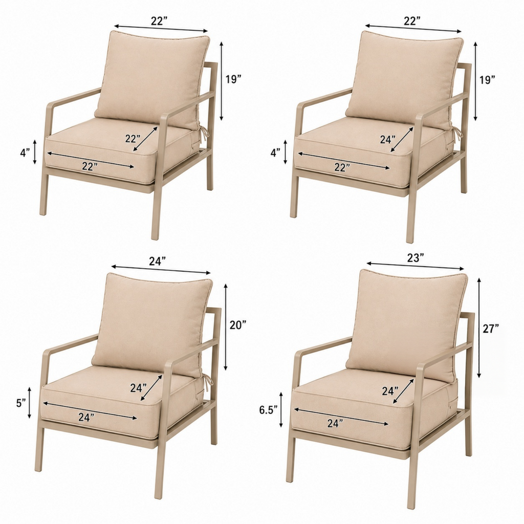 Patio Furniture Cushion – Outdoor Chair Cushion with Ties